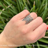 Butterfly Ring Oxidized Solid 925 Sterling Silver