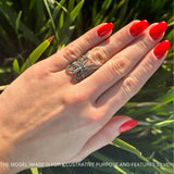 Butterfly Ring Filigree Oxidized Solid 925 Sterling Silver