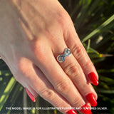 Infinity Celestial Oxidized Ring 925 Sterling Silver