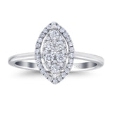 14K Gold 0.38ct Round 12.5mm G SI Promise Diamond Engagement Wedding Ring