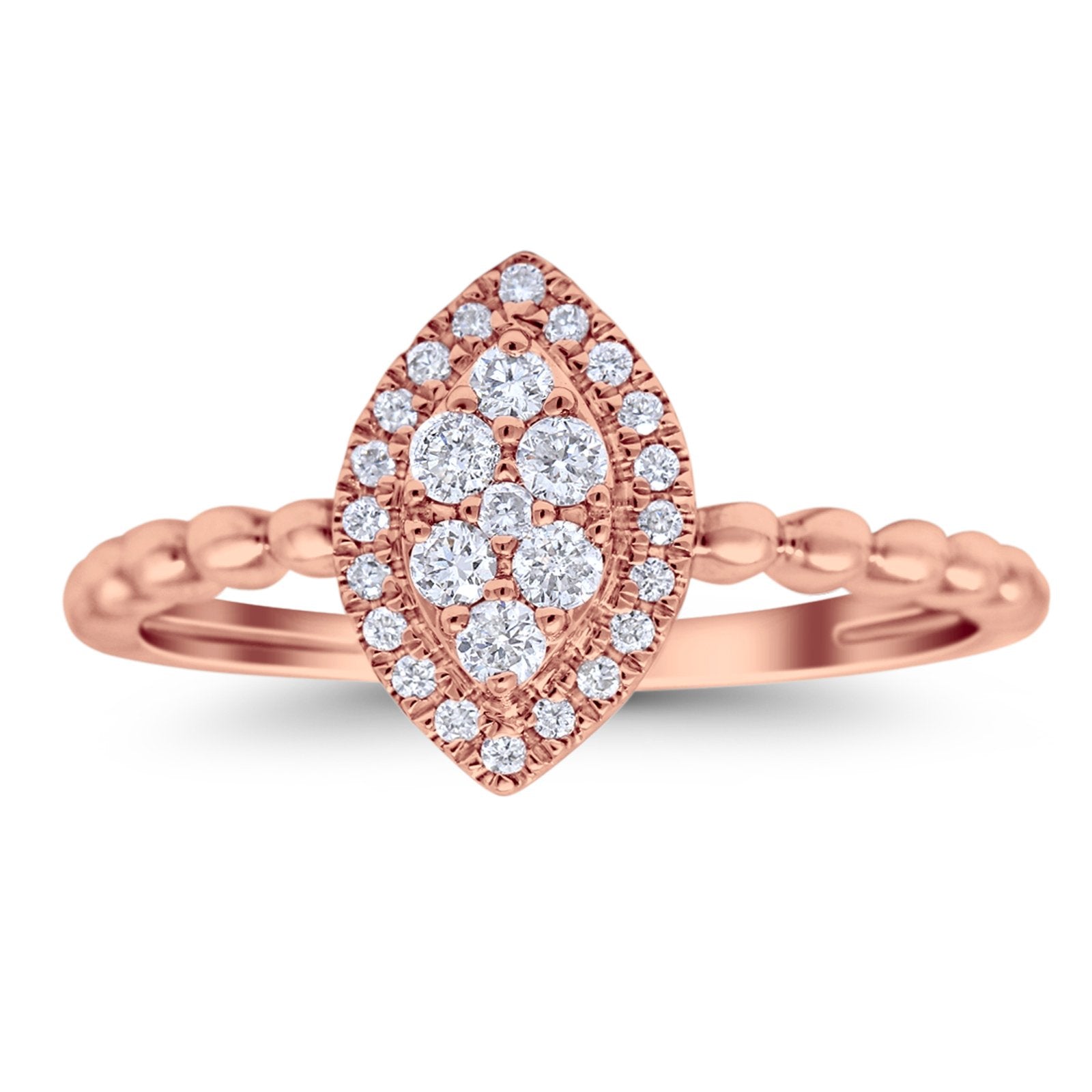 14K Gold 0.21ct Round 11mm G SI Promise Diamond Engagement Wedding Ring