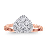 14K Gold 0.32ct Round 8.4mm G SI Promise Diamond Engagement Wedding Ring