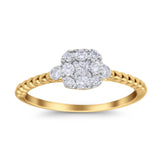 14K Gold 0.26ct Round 6.3mm G SI Diamond Engagement Wedding Promise Ring