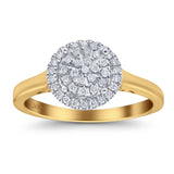 14K Gold 0.20ct Round 9mm G SI Diamond Engagement Wedding Ring