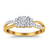 14K Gold 0.22ct Round 5.5mm G SI Diamond Solitaire Engagement Wedding Ring