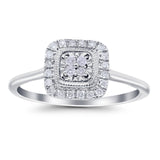 14K Gold 0.17ct Princess 8.7mm G SI Diamond Engagement Wedding Ring