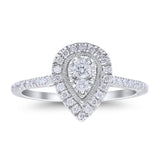 14K Gold 0.32ct Round 11mm G SI Diamond Engagement Wedding Ring