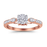 14K Gold 0.16ct Round 5.5mm G SI Diamond Engagement Wedding Ring