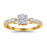 14K Gold 0.16ct Round 5.5mm G SI Diamond Engagement Wedding Ring