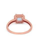 Halo Engagement Ring Simulated Cubic Zirconia 925 Sterling Silver