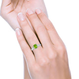 Emerald Cut Wedding Bridal Ring Simulated Cubic Zirconia 925 Sterling Silver