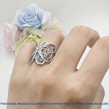 Filigree Design Butterfly Fashion Ring 925 Sterling Silver