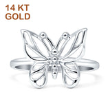 Butterfly Statement Thumb Ring 14K Gold