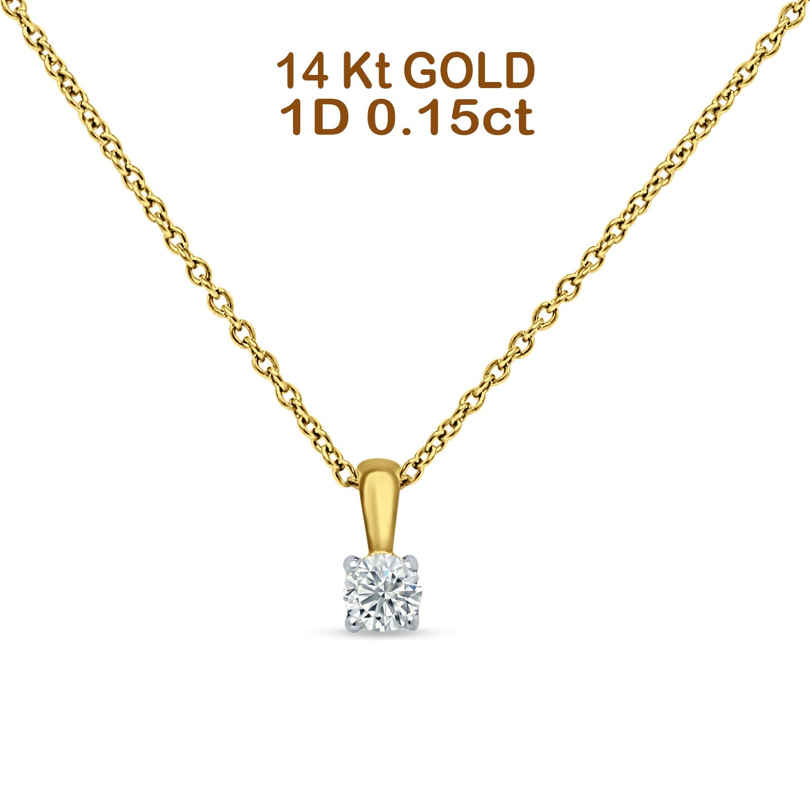 14k Gold Necklace with Gold Diamond Cut with Thai Elephant Charm Valen —  Aria jeweler inc