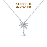 Diamond Palm Tree Necklace