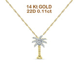 Diamond Palm Tree Necklace