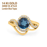 14K Gold 1.49ct Art Deco Round 7mm G SI Diamond Engagement Wedding Ring