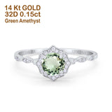 14K Gold 0.99ct Round Petite Dainty 6mm G SI Diamond Engagement Wedding Ring