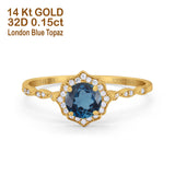 14K Gold 0.99ct Round Petite Dainty 6mm G SI Diamond Engagement Wedding Ring