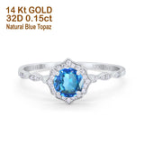 14K Gold 0.99ct Round Petite Dainty 6mm G SI Diamond Engagement Wedding Ring