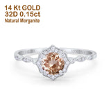 14K Gold 0.99ct Round Petite Dainty 6mm G SI Diamond Engagement Wedding Ring