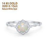 14K Gold 0.99ct Round Petite Dainty 6mm G SI Diamond Engagement Wedding Ring