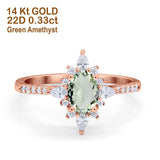 14K Gold 1.54ct Vintage Oval 8mmx6mm G SI Diamond Engagement Wedding Ring