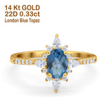 14K Gold 1.54ct Vintage Oval 8mmx6mm G SI Diamond Engagement Wedding Ring