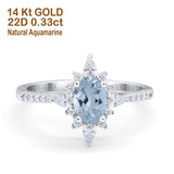 14K Gold 1.54ct Vintage Oval 8mmx6mm G SI Diamond Engagement Wedding Ring