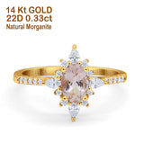 14K Gold 1.54ct Vintage Oval 8mmx6mm G SI Diamond Engagement Wedding Ring