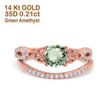 14K Gold 1.05ct Round 6mm G SI Diamond Engagement Bridal Wedding Ring