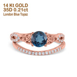 14K Gold 1.05ct Round 6mm G SI Diamond Engagement Bridal Wedding Ring