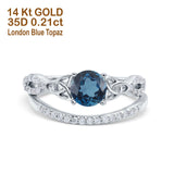 14K Gold 1.05ct Round 6mm G SI Diamond Engagement Bridal Wedding Ring