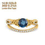 14K Gold 1.05ct Round 6mm G SI Diamond Engagement Bridal Wedding Ring