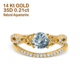 14K Gold 1.05ct Round 6mm G SI Diamond Engagement Bridal Wedding Ring