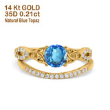 14K Gold 1.05ct Round 6mm G SI Diamond Engagement Bridal Wedding Ring