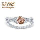14K Gold 1.05ct Round 6mm G SI Diamond Engagement Bridal Wedding Ring