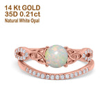 14K Gold 1.05ct Round 6mm G SI Diamond Engagement Bridal Wedding Ring