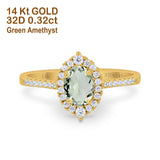 14K Gold 1.53ct Oval G SI Diamond Engagement Ring