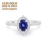 14K Gold 1.53ct Oval G SI Diamond Engagement Ring