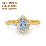 14K Gold 1.53ct Oval G SI Diamond Engagement Ring