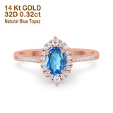 14K Gold 1.53ct Oval G SI Diamond Engagement Ring