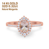 14K Gold 1.53ct Oval G SI Diamond Engagement Ring