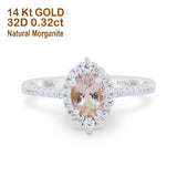 14K Gold 1.53ct Oval G SI Diamond Engagement Ring