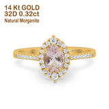 14K Gold 1.53ct Oval G SI Diamond Engagement Ring