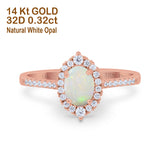 14K Gold 1.53ct Oval G SI Diamond Engagement Ring