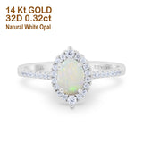 14K Gold 1.53ct Oval G SI Diamond Engagement Ring