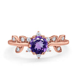 14K Gold Round G SI 1.02ct Diamond Engagement Ring