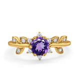 14K Gold Round G SI 1.02ct Diamond Engagement Ring