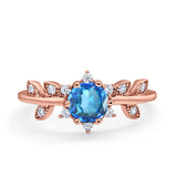 14K Gold Round G SI 1.02ct Diamond Engagement Ring